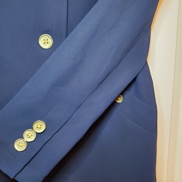 Kasper Blazer Jacket Button Womens Size 6P Lined Suit coat Stretch Navy - Picture 4 of 7